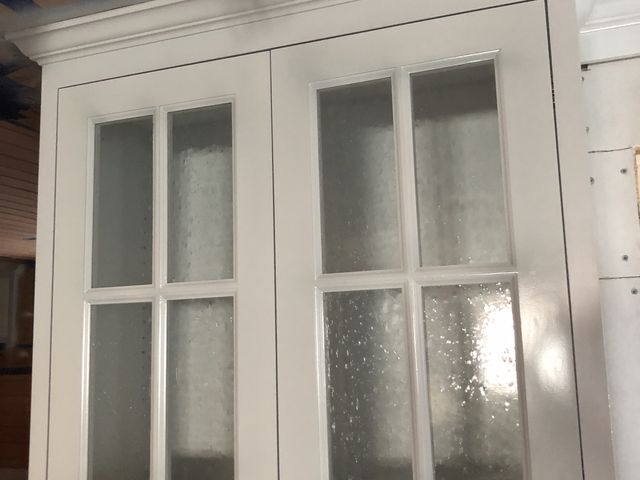 Glass-front upper cabinet