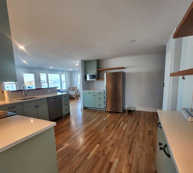 View through the kitchen to the pantry