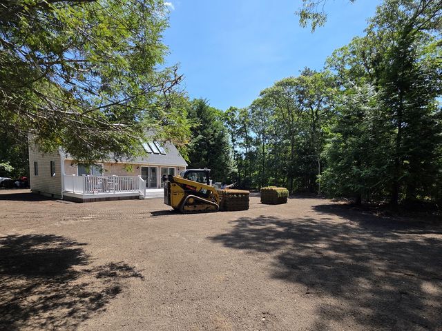 Before: yard prepped for sod
