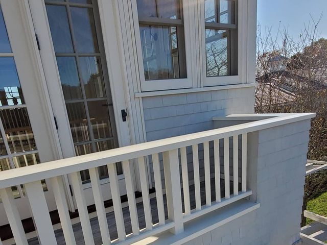 Painted porch floor and railing
